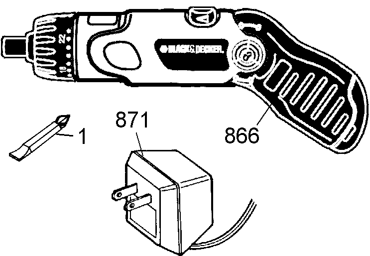 Black and Decker 9078 - Screwdriver Type 1 